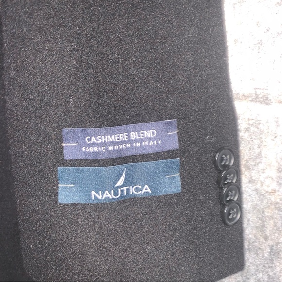 Nautica Mens Size 36S Barge Classic Fit Wool/Cashmere Blend Solid Overcoat NWT - Picture 2 of 7